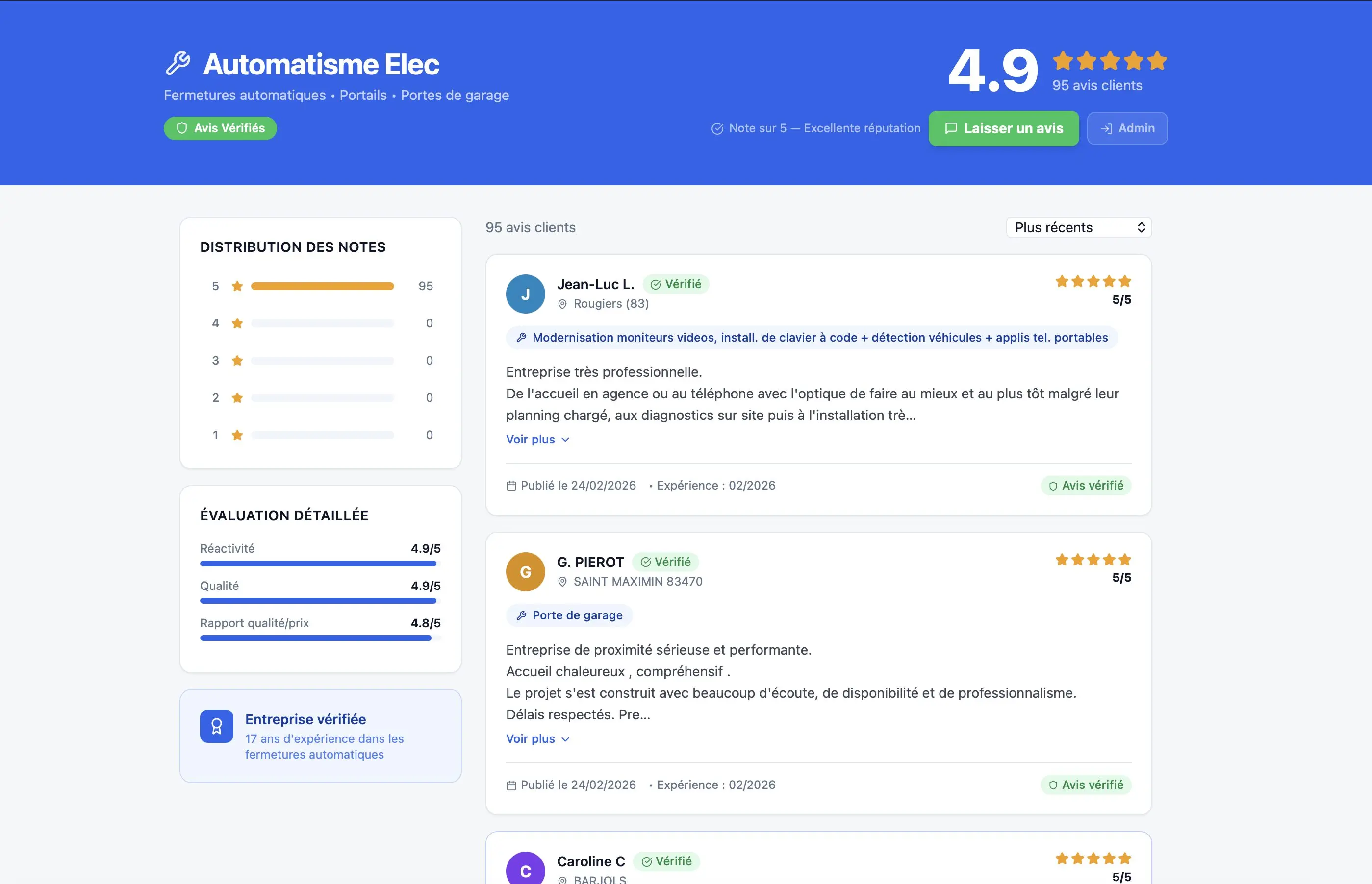 Plateforme davis clients Portfolio Sites Web WordPress | Nos Réalisations Clients France