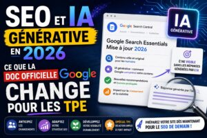 SEO et IA generative en 2026 ce que la doc officielle Google change pour les TPE Création de Site Internet à Valensole | Agence Web SEO