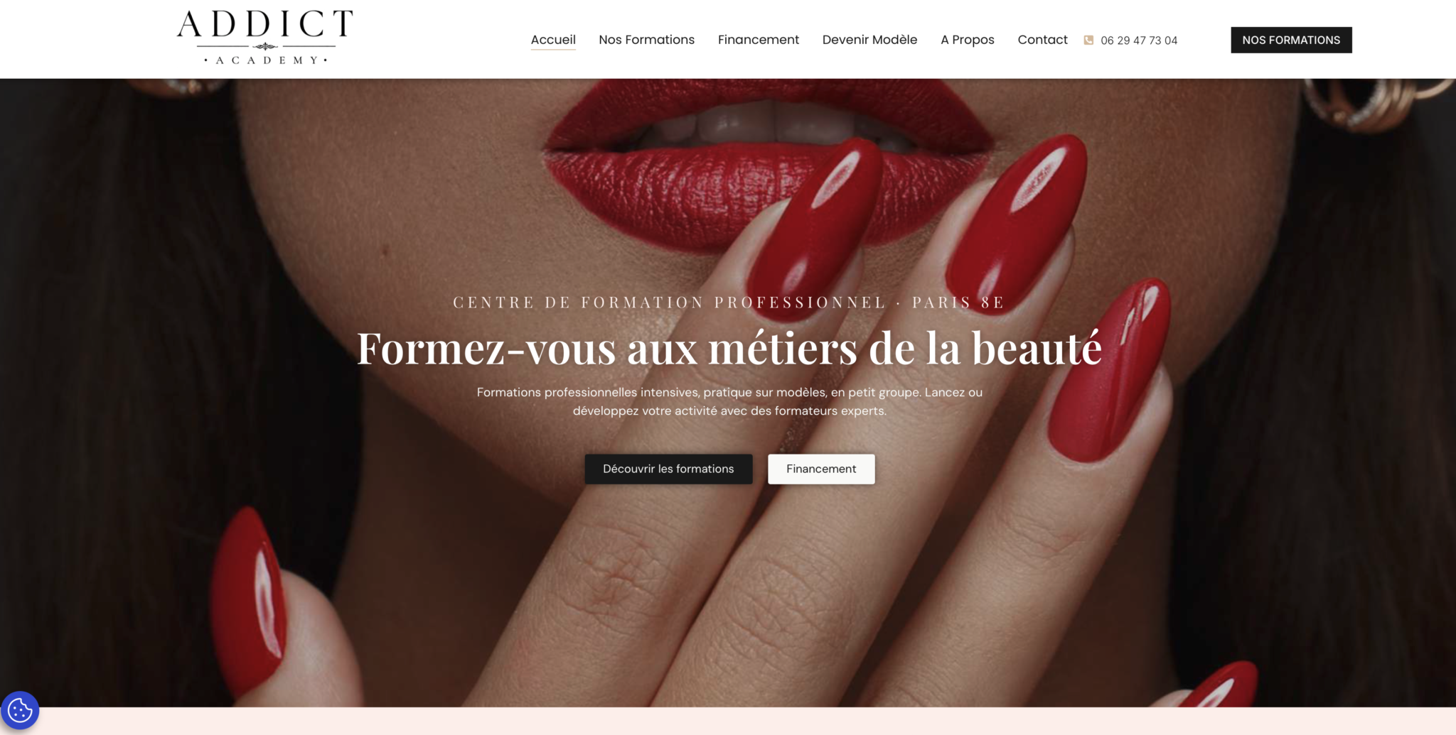 Addict Academy centre de formation esthetique a Paris Création de Site Internet à Valensole | Agence Web SEO